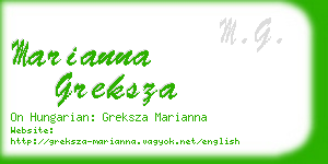 marianna greksza business card